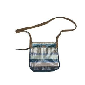 Fossil Coated Geometric Coated Adjustable Strap Crossbody Boho Bag